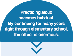 声に出して練習する習慣をつける。これを何年も続ければ、その効果は絶大です。